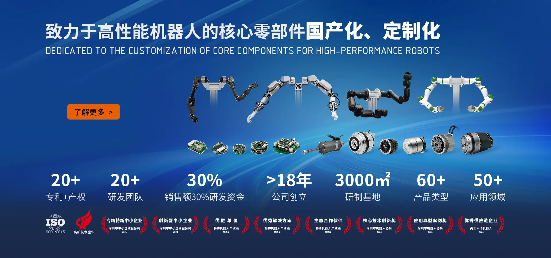 致力于高性能机器人