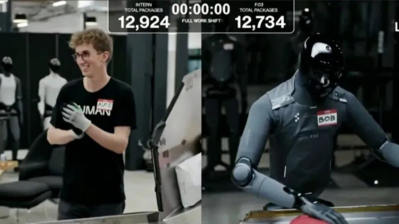 仅192件之差！人类分拣员险胜Figure 03人形机器人，但机器人10小时不眠不休毫发无伤